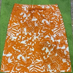 Liz Claiborne skirt orange and white size 4